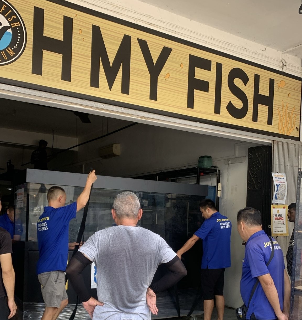 commercial moving services for a fish shop